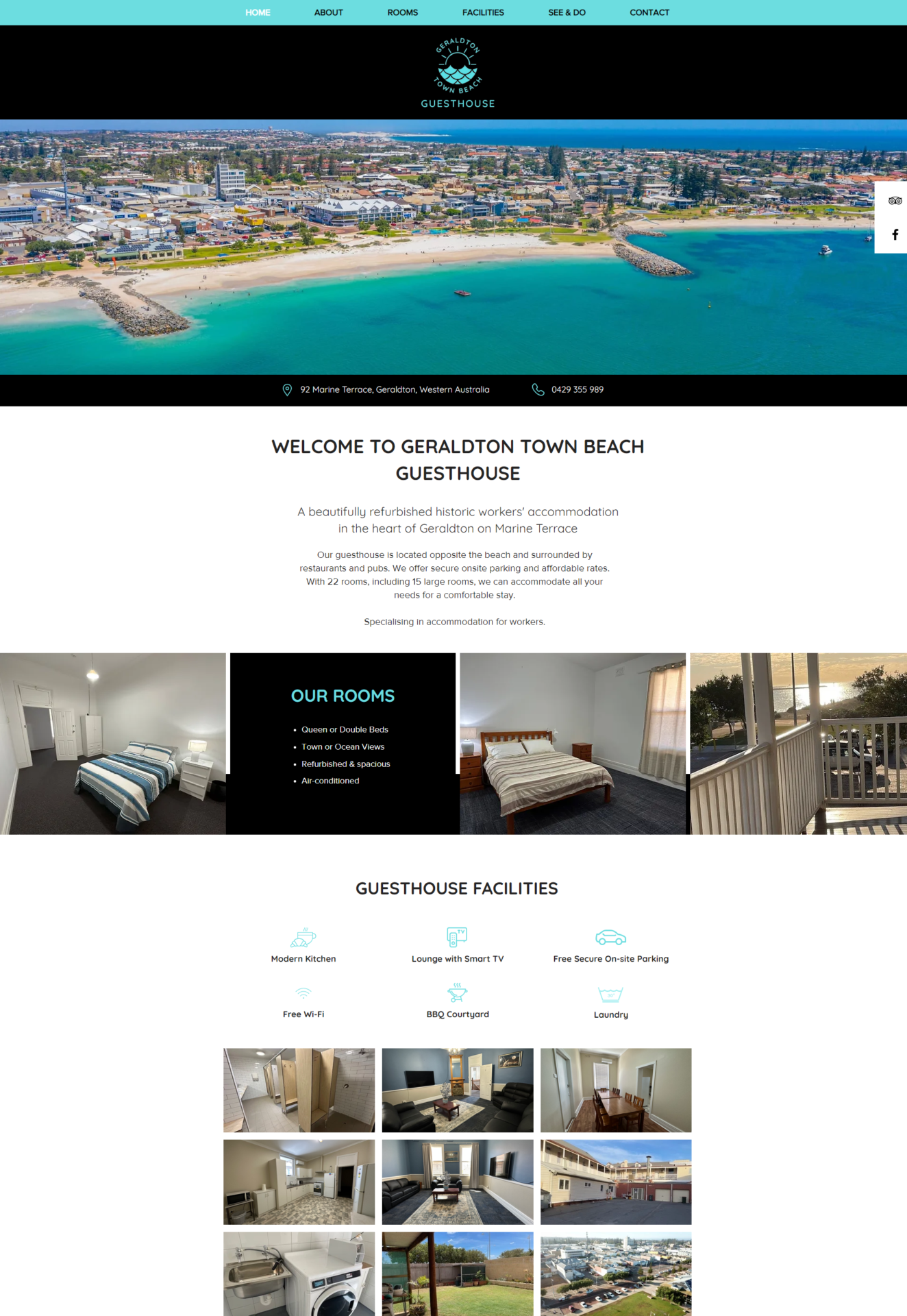 Geraldton Town Beach Guesthouse Home page
